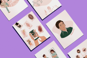 Série d'illustrations pedagogiques pour Intim'Ed